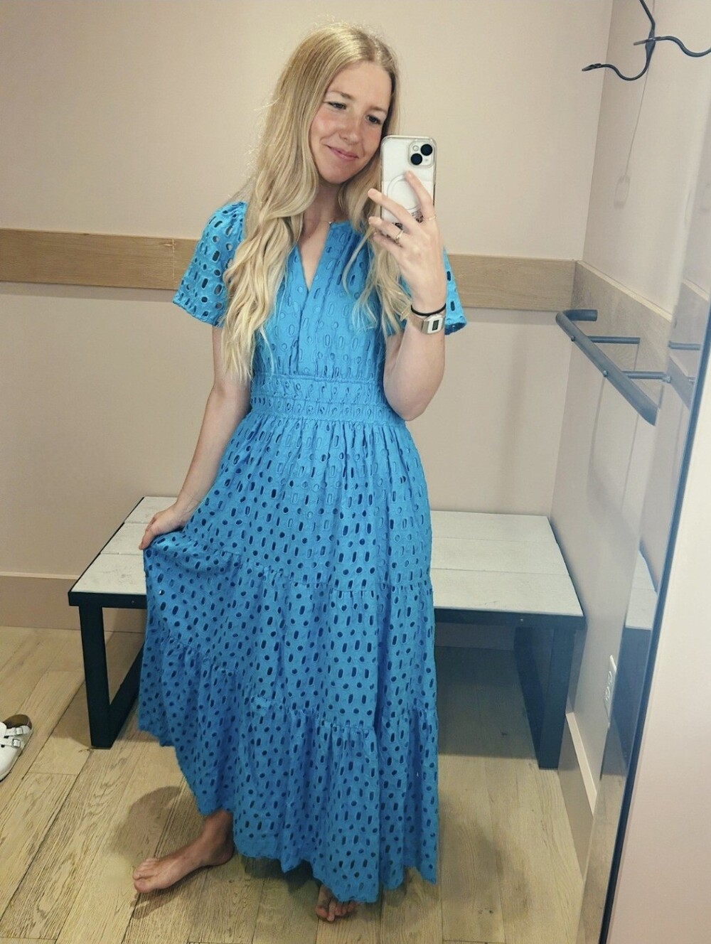 Anthropologie Somerset Eyelet Maxi Dress
